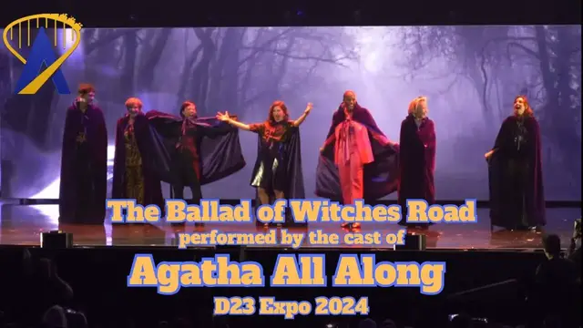 'Video thumbnail for Agatha All Along Cast Performs "The Ballad of the Witches’ Road" at Disney D23'