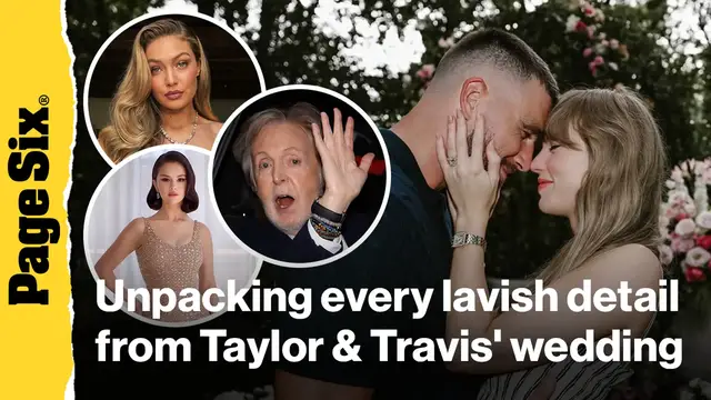 Video thumbnail for Unpacking every lavish detail from Taylor Swift and Travis Kelce's wedding: legendary performances, heartfelt vows, more