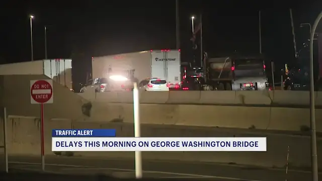 Video thumbnail for George Washington Bridge delays stretch to 90 minutes on upper level during Friday morning commute