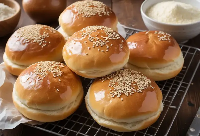 Video thumbnail for Burger Bun Recipe