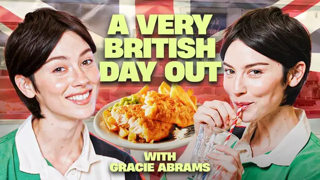 Video thumbnail for Gracie Abrams tries British food and spills on her new music | Very British Day Out