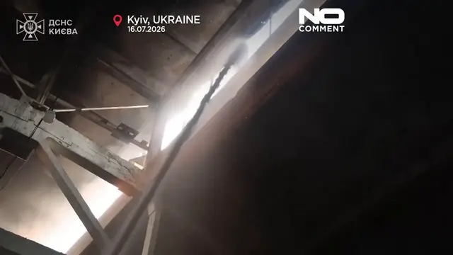 Video thumbnail for Kyiv hit again as Ukraine reports two dead in Russian strike