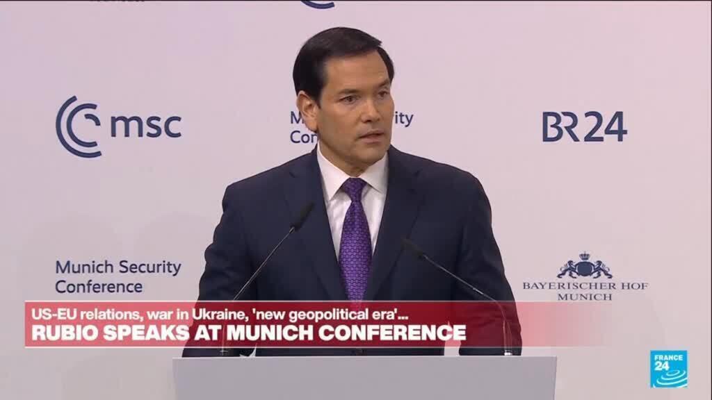 Video thumbnail for Replay: Europe and the US 'belong together', Rubio tells Munich Security Conference