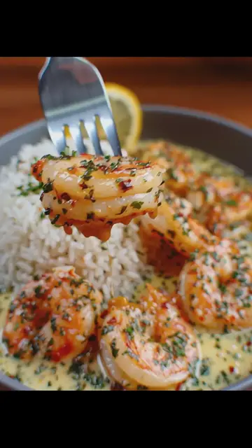 'Video thumbnail for Creamy Garlic Butter Shrimp Bowl '