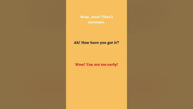 Video thumbnail for Different Ways of Expressing Surprise Part 17