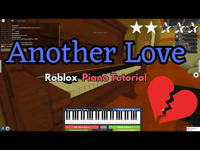 Video thumbnail for Another Love - Tom Odell (EASY Roblox/Virtual Piano Tutorial)