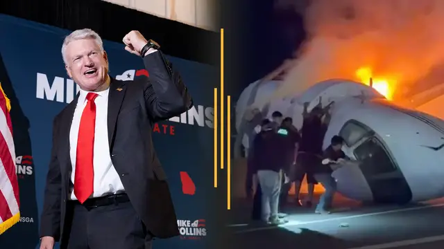 Video thumbnail for Georgia voters split on Trump picks; Bystanders help survivors after Texas jet crash