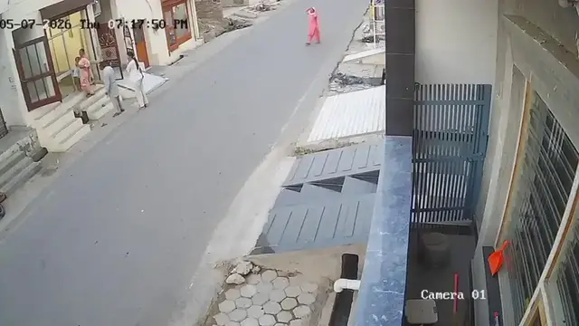 Video thumbnail for India: Horror outside homes as stray dogs pounce on children, attempt to drag them away.
