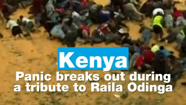 'Video thumbnail for Kenya: Panic breaks out during a tribute to Raila Odinga'