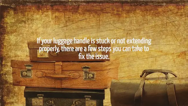 Video thumbnail for How To Fix Stuck Luggage Handle