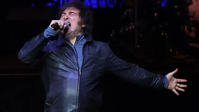 'Video thumbnail for Argentina's Milei launches new book with rock concert amid political turmoil'