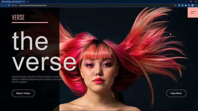 Video thumbnail for How To Make A Website Header Using HTML And CSS Step By Step Tutorial