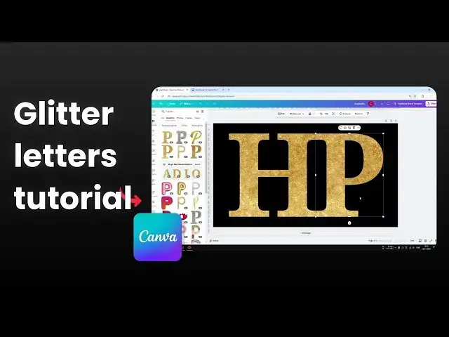 Video thumbnail for How to Create Glitter Letters in Canva