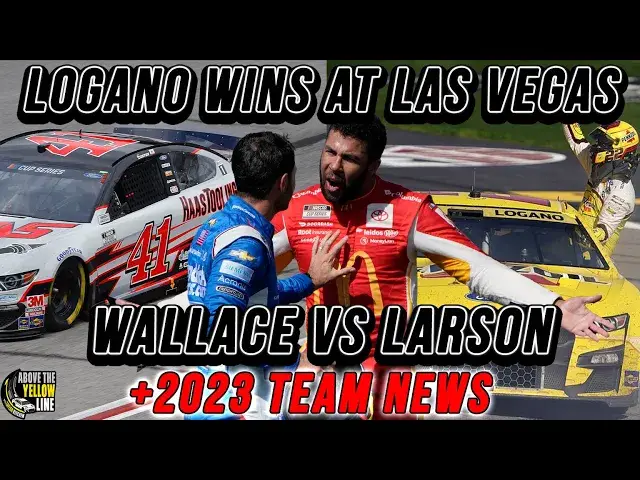Video thumbnail for Logano Wins at Las Vegas amid the Wallace and Larson Incident