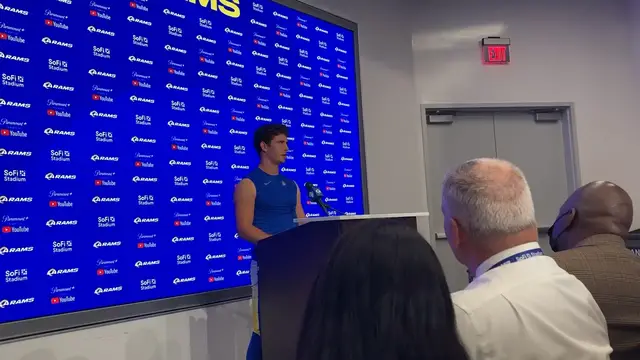 'Video thumbnail for Los Angeles Rams QB Stetson Bennett on Receivers, Mario Williams, Playing Against Starters'