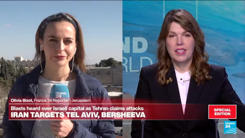 Video thumbnail for Iran targets Tel Aviv, Bersheeva