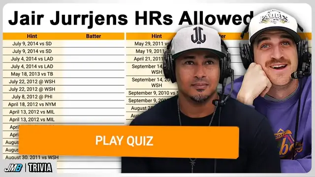 Video thumbnail for Can Jair Jurrjens recall every player that went yard against him? (Sporcle)