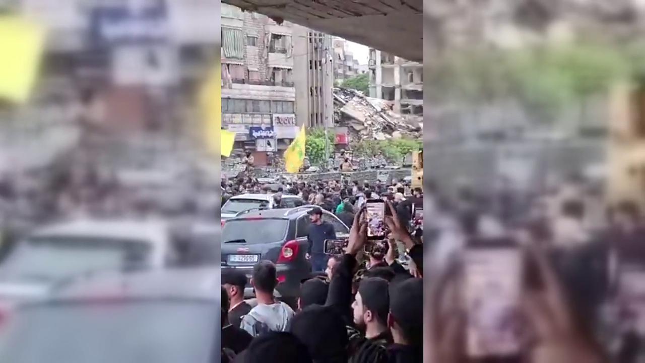 Video thumbnail for Lebanon: Gunfire Reported At Hezbollah Funeral In Beirut.