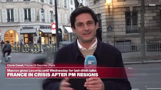 'Video thumbnail for A '48-hour deadline and a final chance' for Lecornu after French PM resigns'