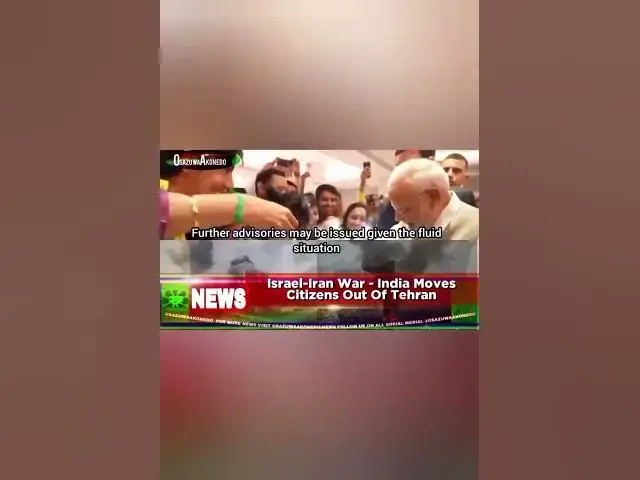 Video thumbnail for Israel-Iran War - India Moves Citizens Out Of Tehran