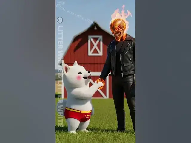 Video thumbnail for The kitten laughs at the puppy for having a donkey  #cats #shorts #short #cat #story #meow #kitten