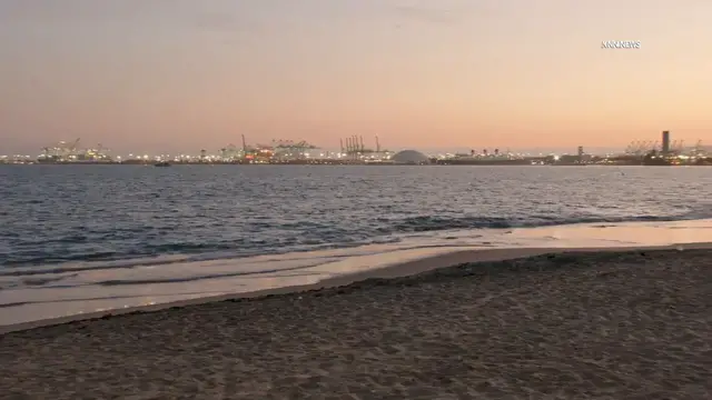 Video thumbnail for US, Los Angeles: Long Beach High Tides Part 1.
