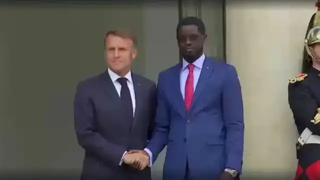 'Video thumbnail for Senegalese president looks to reset ties in Paris meeting with French counterpart'