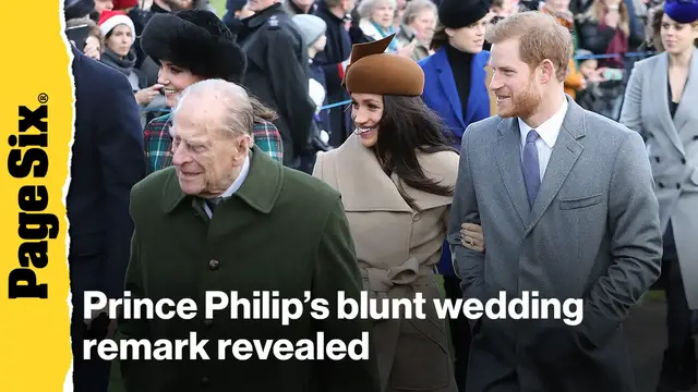 'Video thumbnail for Prince Philip's blunt 4-word remark after Harry and Meghan's wedding revealed in book'