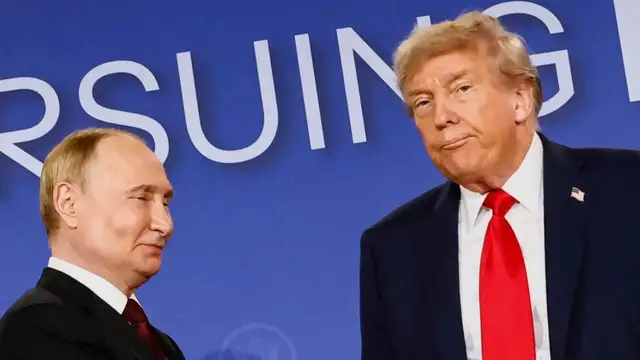 'Video thumbnail for Trump drops ceasefire demand, echoing Putin’s position and jittering Ukraine'