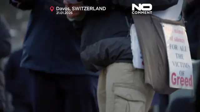 Video thumbnail for ‘No King’: Protests in Davos as Trump arrives for World Economic Forum