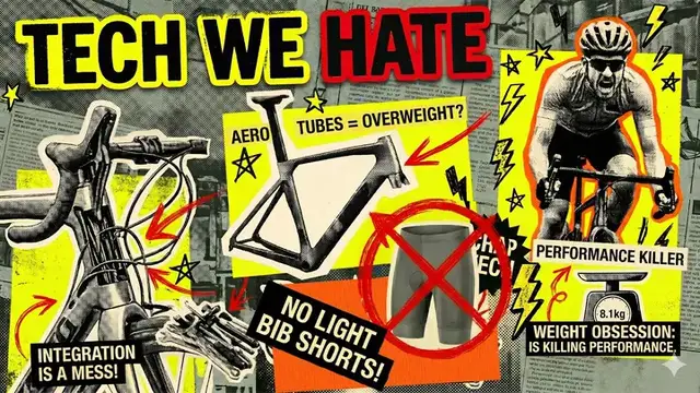 Video thumbnail for Worst Cycling Trends Of 2026 - Light Bikes, Aero, Integration, Bib Shorts & Brands Missing The Mark