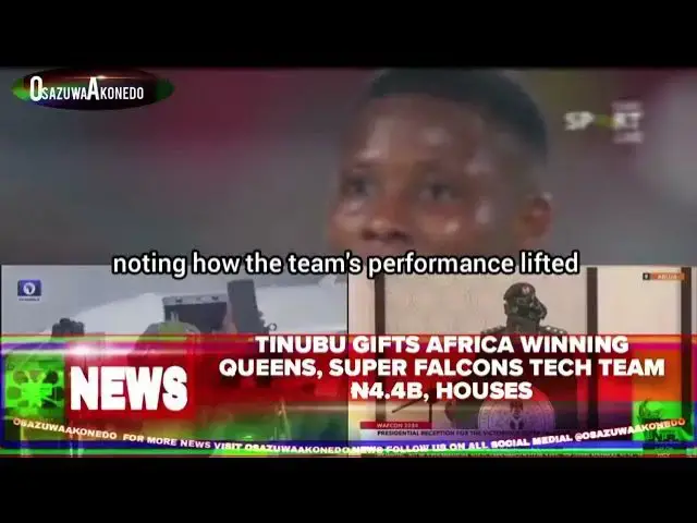 Video thumbnail for Tinubu Gifts Africa Winning Queens, Super Falcons Tech Team ₦4.4b, Houses