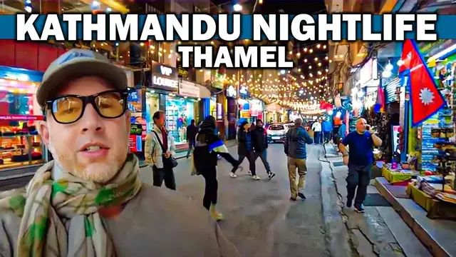 'Video thumbnail for Kathmandu Nightlife Thamel Tour 4K'