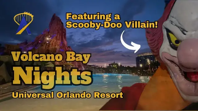 'Video thumbnail for Ghost Clown from Scooby Doo at Volcano Bay Nights'