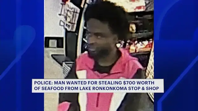 Video thumbnail for Man wanted for allegedly stealing $700 worth of seafood from Lake Ronkonkoma Stop & Shop
