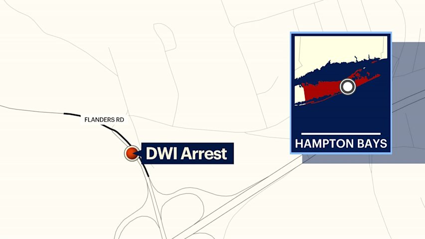 Video thumbnail for Man charged with DWI after police respond to erratic driving call in Hampton Bays