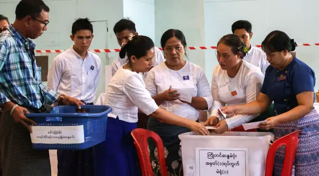Video thumbnail for Polls close in Myanmar as military holds first election since 2021 coup