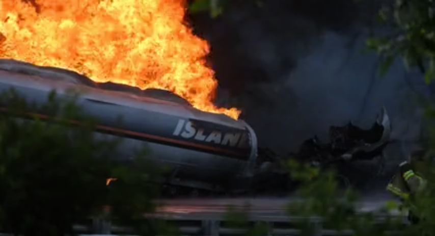 Video thumbnail for Police identity second victim killed in I-287 tanker fire