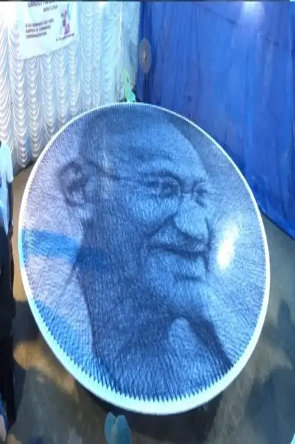'Video thumbnail for Sreekanth Sets Record with Largest Pin and Thread Artwork'