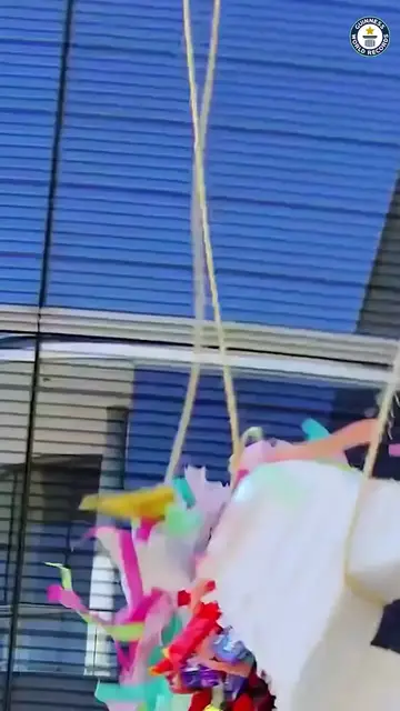 'Video thumbnail for Johnny Breaks Record for Fastest Piñata Smash'