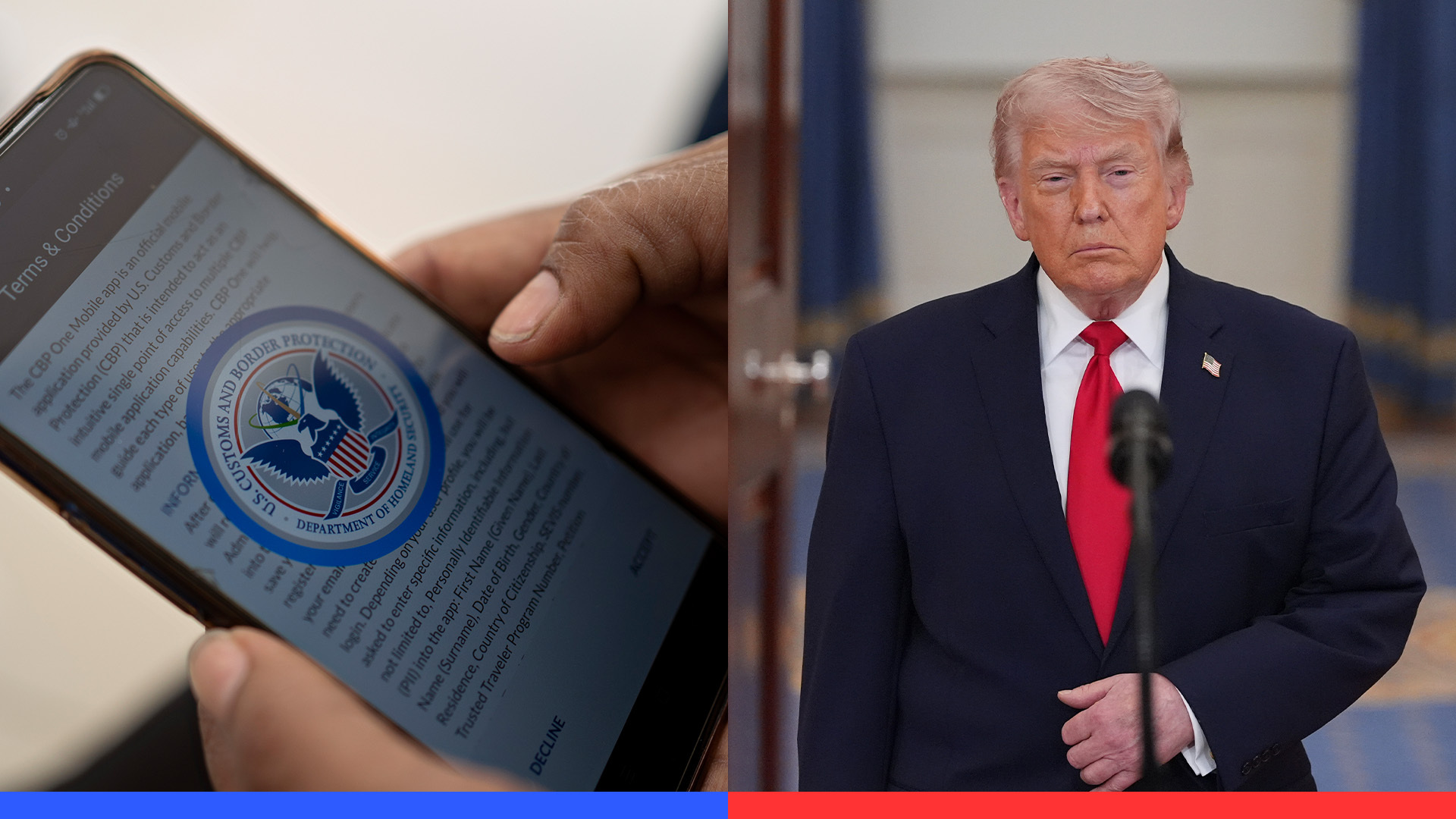 Video thumbnail for Trump says US can’t fund child care, Medicare, because of Iran war; Judge blocks immigration move