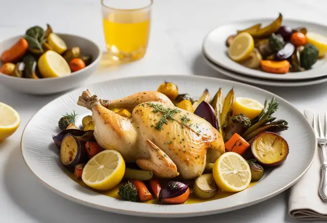 Video thumbnail for Gluten-Free Lemon Herb Chicken with Roasted Vegetables