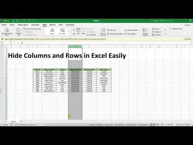 Video thumbnail for Excel 365: Ẩn Cột và Hàng trong Excel dễ dàng
