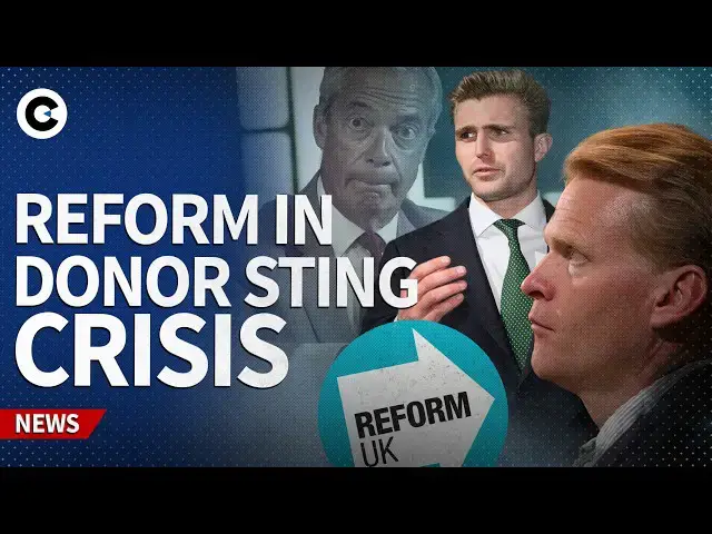 Video thumbnail for Nigel Farage's Reform UK thrown into crisis by donations sting