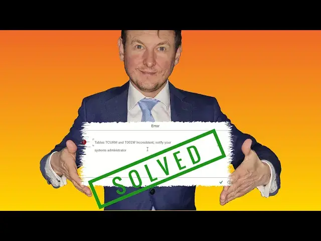Video thumbnail for How to Fix SAP Error: Tables TCURM and T001W Inconsistent