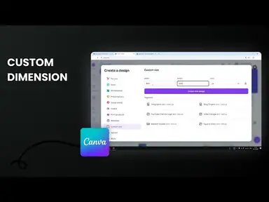 'Video thumbnail for How to Set Custom Dimensions in Canva'