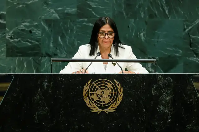 Video thumbnail for Venezuela’s Rodriguez pledges elections, path forward in UNGA speech