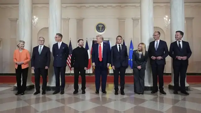 'Video thumbnail for Security guarantees for Ukraine take center stage in Washington talks'
