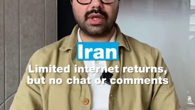 Video thumbnail for Iran: Limited internet returns, but no chat or comments