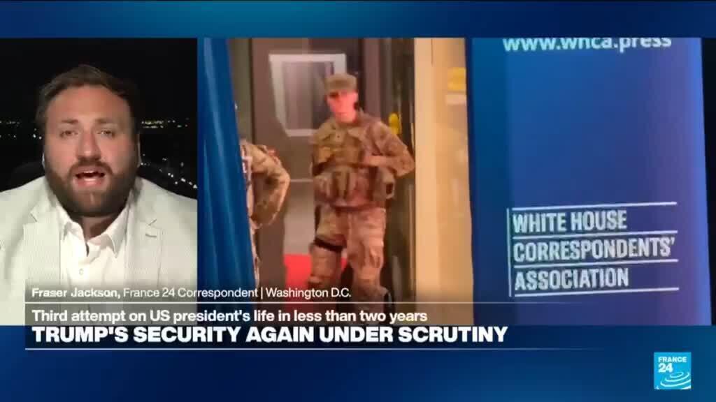 Video thumbnail for Trump's security under scrutiny after shooting